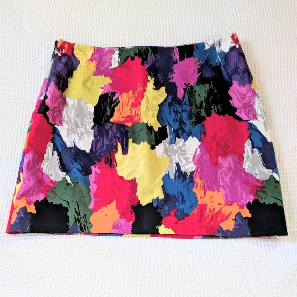 Colorful Abstract Women's A Line Skirt - Picture 2 of 6